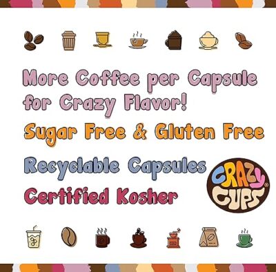 Crazy Cups Flavored Coffee in Single Serve Coffee Pods - Flavor Coffee Variety Pack Chocolate 40 Count - Image 7