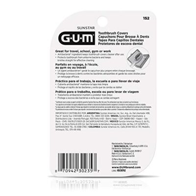 GUM-152RF Toothbrush Covers for Travel, Home, or Camping, 4 Covers - Image 3