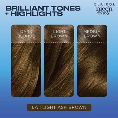 Clairol Nice'n Easy Permanent Hair Dye, 6A Light Ash Brown Hair Color, Pack of 3 - Image 6