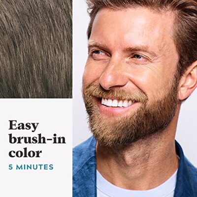 Just For Men Mustache & Beard, Beard Dye for Men with Brush Included for Easy Application, With Biotin Aloe and Coconut Oil for Healthy Facial Hair - Medium Brown, M-35, Pack of 3 - Image 4