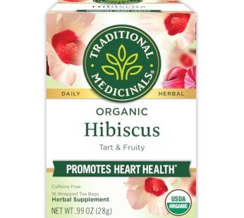 Traditional Medicinals Organic Hibiscus Herbal Tea, 16 Tea Bags (Pack Of 1)