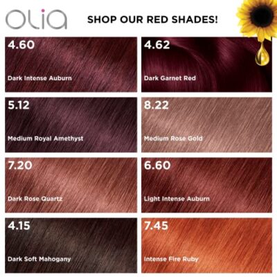 Garnier Hair Color Olia Ammonia-Free Brilliant Color Oil-Rich Permanent Hair Dye, 4.15 Dark Soft Mahogany, 1 Count (Packaging May Vary) - Image 7