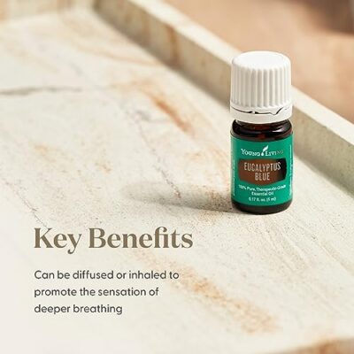 Young Living Eucalyptus Blue Premium Essential Oil Diffuser - 100% Pure, Cool & Refreshing Scent - Aromatherapy for Relaxation and Muscle Relief - 5ml Bottle - Image 5