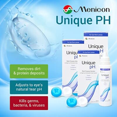 Menicon Unique pH Multi-Purpose Solution with RGP Lens Case, 4 Fl Oz (Pack of 3) - Image 2