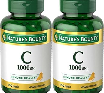 Nature’s Bounty Vitamin C Pills and Supplement, Supports Immune Health, 1000mg,100 Count (Pack of 2)