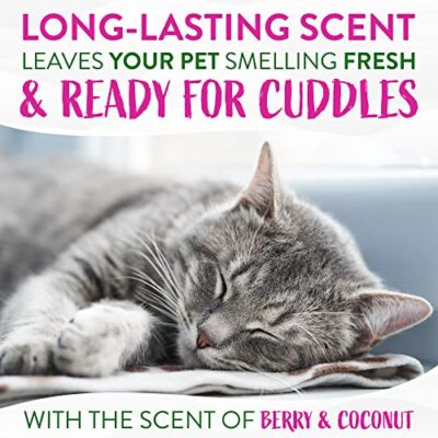 TropiClean Berry Coconut Waterless Cat Shampoo | Deep Cleansing Dry Shampoo for Cats | Natural Cat Shampoo Derived from Natural Ingredients | Made in The USA | 7.4 oz. - Image 5