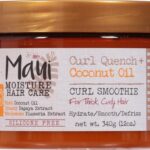Maui Moisture Curl Quench + Coconut Oil Hydrating Curl Smoothie, Creamy Silicone-Free Styling Cream for Tight Curls, Braids, Twist-Outs & Wash & Go Styles, Vegan & Paraben-Free, 12 Ounce - Image 2