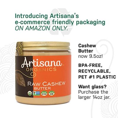 Artisana Organics Raw Cashew Butter - No Sugar Added, Vegan and Paleo Friendly, Non GMO, 9.5oz Jar - Image 2