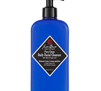 Jack Black – Pure Clean Daily Facial Cleanser, 16 fl oz – 2-in-1 Facial Cleanser and Toner, Removes Dirt and Oil, PureScience Formula, Certified Organic Ingredients, Aloe and Sage Leaf