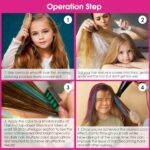 New Hair Chalk Comb Temporary Hair Color Dye for Girls Kids, Washable Hair Chalk for Girls Age 4 5 6 7 8 9 10-12 Birthday Christmas Cosplay Hair DIY Party - Image 4