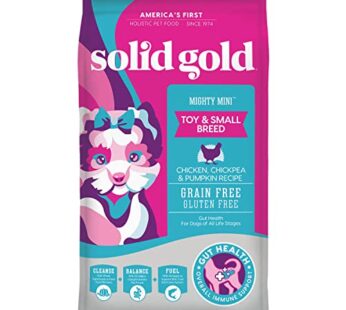 Solid Gold Mighty Mini Small Breed Dog Food – Dry Dog Food for Any Toy Breed – for Gut Health & Sensitive Stomach Support – Digestive Probiotics for Dogs – Grain & Gluten Free Recipe