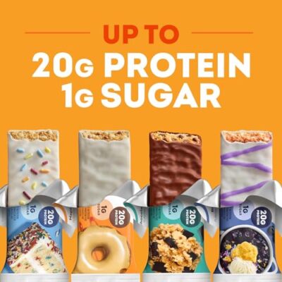 ONE Protein Bars, Maple Glazed Doughnut, Gluten Free Protein Bars with 20g Protein and 1g Sugar, Pantry Staples, 2.12 oz (12 Count) - Image 7