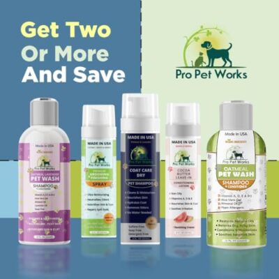 Oatmeal Dog Shampoo & Conditioner 17oz [USA] 5 in 1 Plant-Based Organic Sulfate-Free Soap-Free-Tearless Moisturizer for Dandruff Allergies & Itchy Dry Sensitive Skin-Puppy Grooming [Pro Pet Works] - Image 6