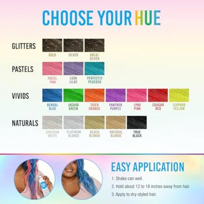Punky Temporary Hair Color Spray, Bengal Blue, Non-Sticky, Non-Damaging, Travel Size Hair Dye for Instant Vivid Hair Color, 3.5 oz - Image 6