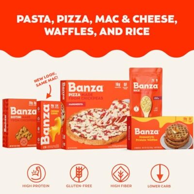 Banza Gluten-Free Chickpea Pasta, Variety Pack 20g Protein | Lower Carb | High Fiber | High Protein | Plant Based Pasta | 8oz (Pack of 6) - Image 6