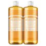 Dr. Bronner's - Pure-Castile Liquid Soap (Citrus, 32 ounce, 2-Pack) - Made with Organic Oils, 18-in-1 Uses: Face, Body, Hair, Laundry, Pets and Dishes, Concentrated, Vegan, Non-GMO