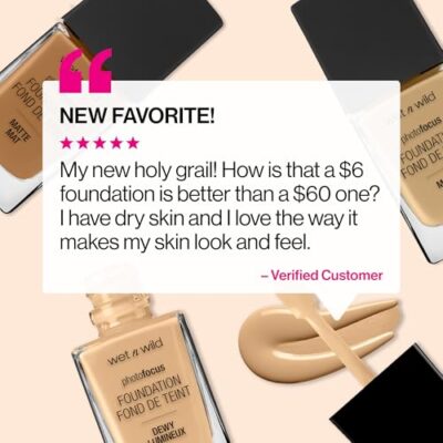 wet n wild Photo Focus Matte Liquid Foundation Caramel, Vegan & Cruelty-Free - Image 2