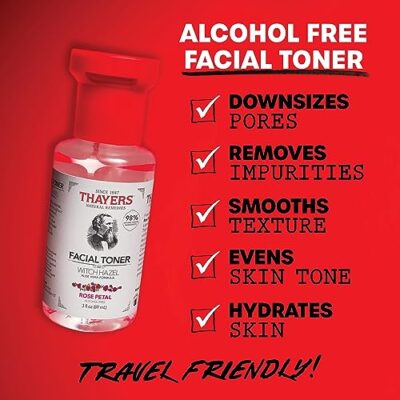 Thayers Alcohol-Free Rose Petal Witch Hazel Facial Toner for Glowing Skin, Soothing, Hydrating, Refreshing Toner for Normal and Combination Skin, 3oz - Image 2