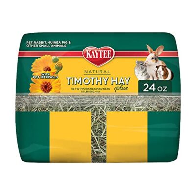 Kaytee All Natural Timothy Hay Plus Marigolds for Guinea Pigs, Rabbits & Other Small Animals, 24 Ounce - Image 8