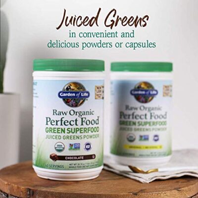 Garden of Life Raw Organic Perfect Food Green Superfood Juiced Greens Powder - Chocolate, 60 Servings, Non-GMO, Gluten Free, Vegan Whole Food Dietary Supplement, Plus Probiotics, Enzymes - Image 11
