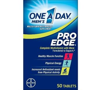 One A Day Men?s Pro Edge Multivitamin, Supplement with Vitamin A, Vitamin C, Vitamin D, Vitamin E and Zinc for Immune Health Support* and Magnesium for Healthy Muscle Function, Tablet 50 Count