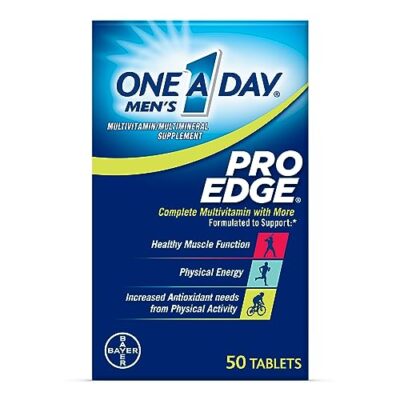 One A Day Men?s Pro Edge Multivitamin, Supplement with Vitamin A, Vitamin C, Vitamin D, Vitamin E and Zinc for Immune Health Support* and Magnesium for Healthy Muscle Function, Tablet 50 Count