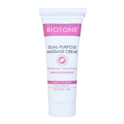 BIOTONE Dual-Purpose Massage Cr?me with Arnica and Ivy Extracts, Pure Ingredients, Effortless Glide, Luxurious Feel, More Workability, Less Reapplications