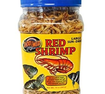 Zoo Med Large Sun-Dried Red Shrimp Aquatic Turtle Food, 10 oz.