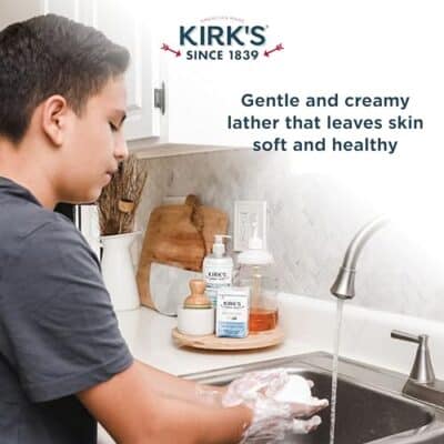 Kirk's Castile Bar Soap Clean Soap for Men, Women & Children| Premium Coconut Oil | Sensitive Skin Formula, Vegan | Original Fresh Scent | 4 oz. Bars - 3 Pack - Image 6