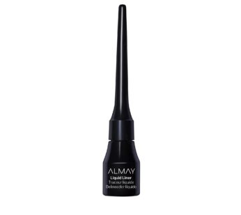 Almay Liquid Eyeliner, Waterproof, Fade-Proof Eye Makeup, Easy-to-Apply Liner Brush, 221 Black, 0.1 Oz