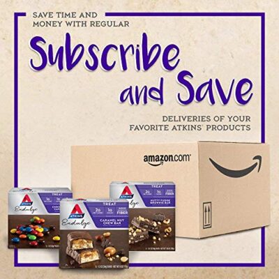 Atkins Endulge Caramel Nut Chew Bar, Dessert Favorite, 1g Sugar, Good Source of Fiber, 5 Count - Image 7