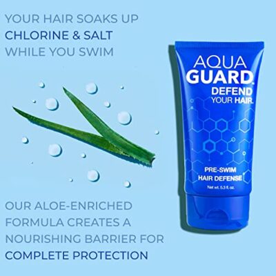 AquaGuard Pre-Swim Hair Defense | No More Swim Hair | Prevents Chlorine Damage + Softens Hair While Swimming | Made in California | Color Safe, Leaves Hair Smelling Great | 5.3 oz (1 Pack) - Image 3