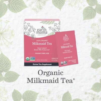 Earth Mama Organic Milkmaid? Tea | Lactation Support Herbal Tea Bags for Breastfeeding, Decaf Lactation Supplement for Increased Breast Milk Production, With Milk Thistle & Fenugreek (16 Count) - Image 8