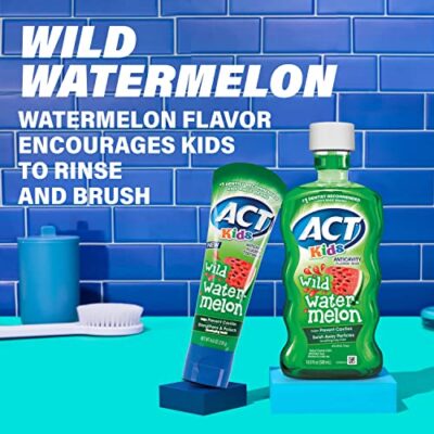 ACT Kids Anticavity Fluoride Rinse Wild Watermelon 16.9 fl. oz. Accurate Dosing Cup, Alcohol Free - Image 5