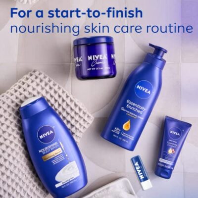 NIVEA Essentially Enriched Body Lotion for Dry Skin, Pack of 2, 16.9 Fl Oz Pump Bottles - Image 8