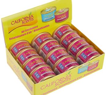 Can Air Freshener and Odor Neutralizer by California Scents, Set of 12 Spillproof Cans for Home and Car, Coronado Cherry, Fresh and Bold, 1.5 Oz Each