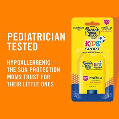 Banana Boat Kids Sport Sunscreen Stick SPF 50, 0.5oz | Travel Size Sunscreen, Kids Sunscreen, Kids Sunblock, Oxybenzone Free Sunscreen for Kids, Travel Sunscreen, Mini Sunscreen SPF 50, 0.5oz - Image 3