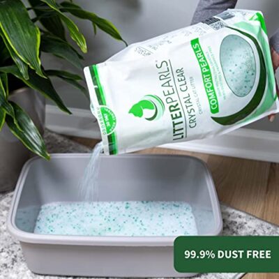Litter Pearls Crystal Clear Unscented Non-Clumping Crystal Cat Litter with Odorbond, 7 lb - Image 3