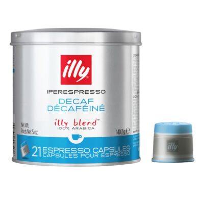 illy Coffee iperEspresso Capsules - Single-Serve Coffee Capsules & Pods - Single Origin Coffee Pods ? Classico Decaf Roast with Notes of Caramel - For iperEspresso Capsule Machines ? 21 Count