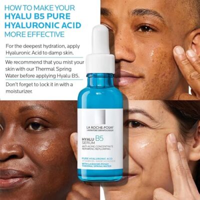 La Roche-Posay Hyalu B5 Pure Hyaluronic Acid Serum for Face | Vitamin B5 + Hyaluronic Acid + Madecassoside | Hydrating Serum Visibly Plumps Skin | Sensitive Skin Safe | Anti Aging Serum | Oil-Free - Image 9