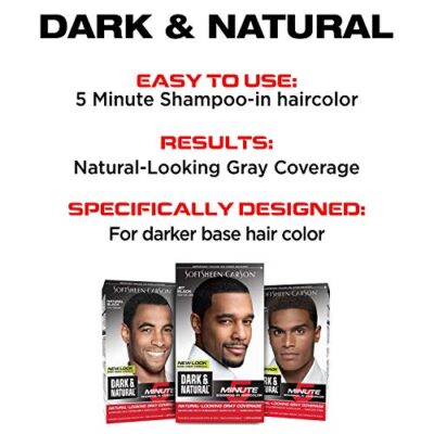 SoftSheen-Carson Dark & Natural Hair Color for Men 5 Minutes, Natural Looking Gray Coverage for Up To 6 Weeks, Shampoo-in Permanent Hair Dye, Jet Black, Ammonia Free, Natural Black - Image 7