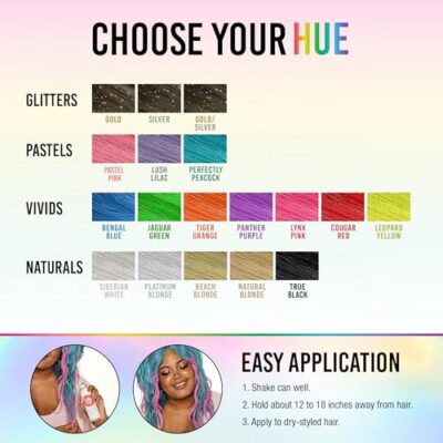 Punky Temporary Hair Color Spray, Lynx Pink, Fast-Drying, Non-Sticky, Non-Damaging, Travel Size Hair Dye for Instant Vivid Hair Color, 3.5 oz - Image 6