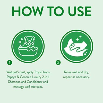 TropiClean 2-in-1 Papaya & Coconut Dog Shampoo and Conditioner | Natural Pet Shampoo Derived from Natural Ingredients | Cat Friendly | Made in the USA | 20 oz. - Image 5