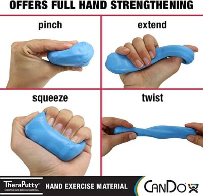 CanDo TheraPutty Standard Hand Exercise Putty For Rehabilitation, Exercises, Hand Therapy, and Occupational Therapy. Use To Strengthen Hand Muscles, Improve Fine Motor Skills, And Decrease Stress - Image 4