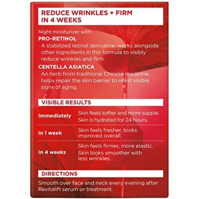 L'Or?al Paris Revitalift Anti-Wrinkle and Firming Face Night Cream, Pro Retinol 1.7 oz - Image 3