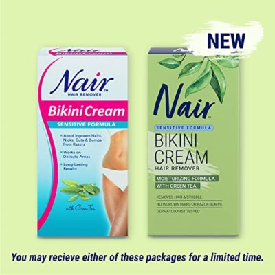 Nair Bikini Cream with Green Tea Sensitive Formula, 1.7 Ounce - Image 2