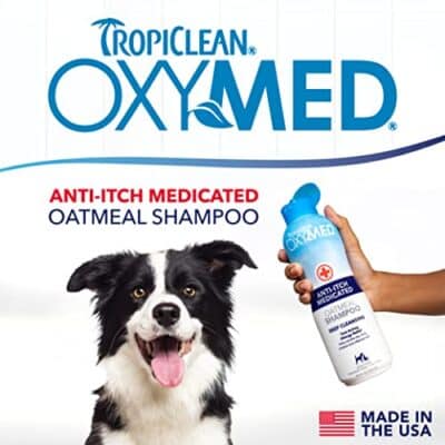 TropiClean Oxymed Medicated Cat & Dog Shampoo for Itchy Skin | Skin Soothing Oatmeal Shampoo for Dogs & Cats | 20 oz - Image 2