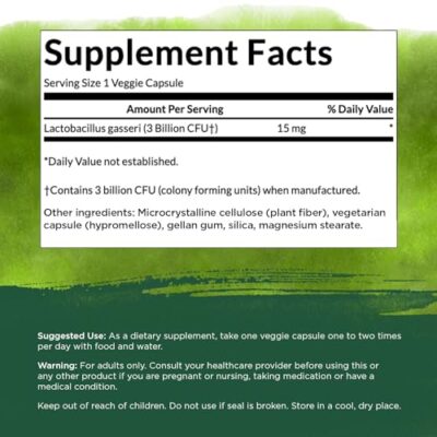 Swanson Lactobacillus Gasseri - Probiotic Supplement Supporting Digestive Health with 3 Billion CFU - Design-Release Satiety & Fat Metabolism Support - (60 Veggie Capsules) - Image 5
