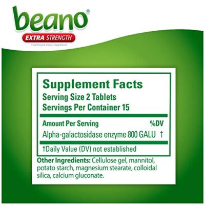 beano Ultra 800 Gas Prevention, Food Enzyme Dietary Supplement, Help Digest Gas-Causing Foods, 30 Tablets - Image 9