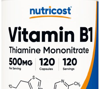 Nutricost Vitamin B1 (Thiamine) 500mg, 120 Capsules